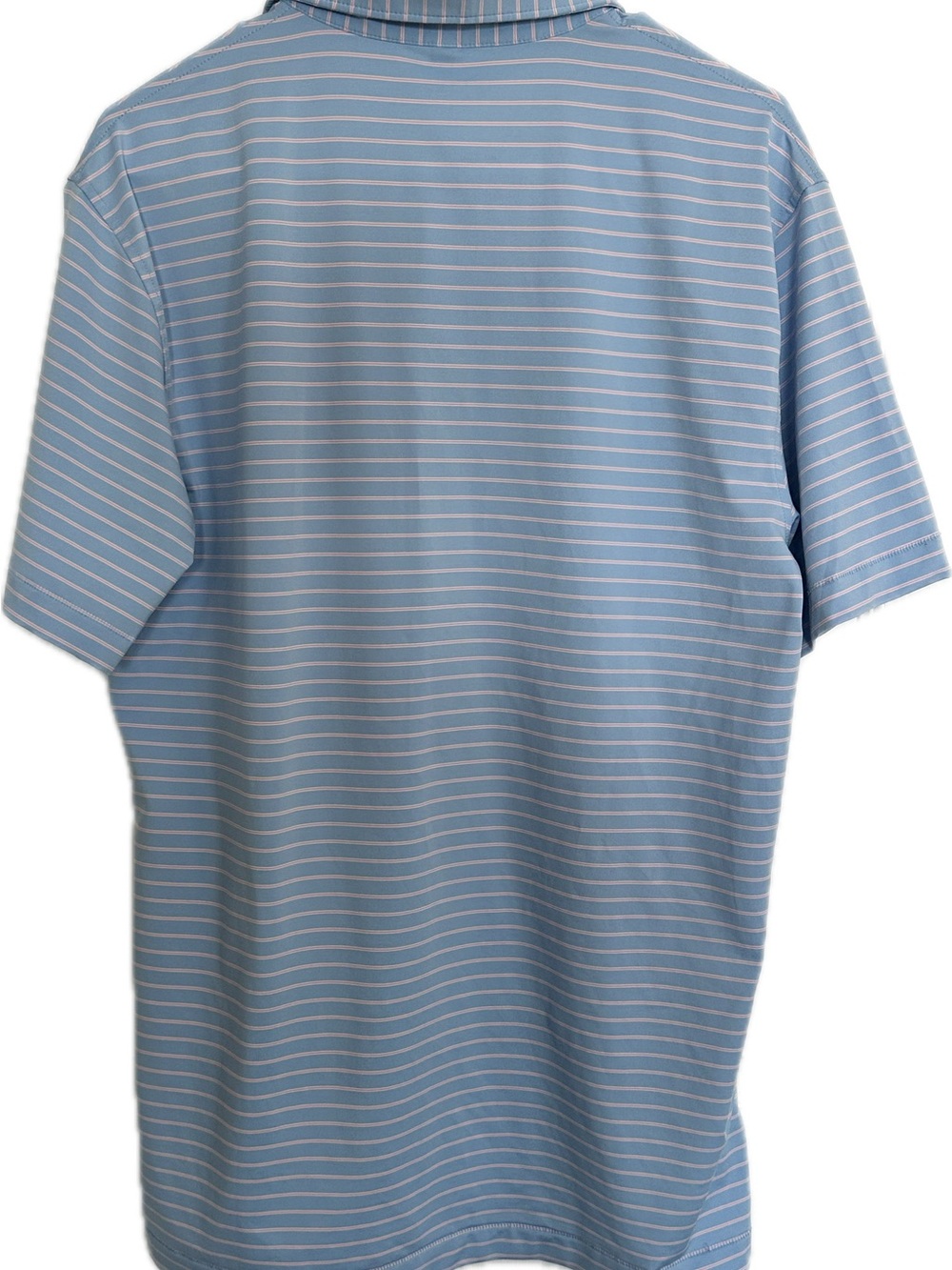 Men's Light Blue Striped Polo Shirt - Picture 3 of 6